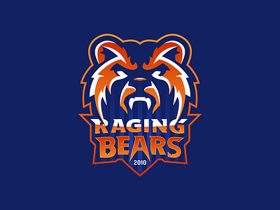 Raging Bears badge branding club design football graphic design illustration logo mascot soccer vector