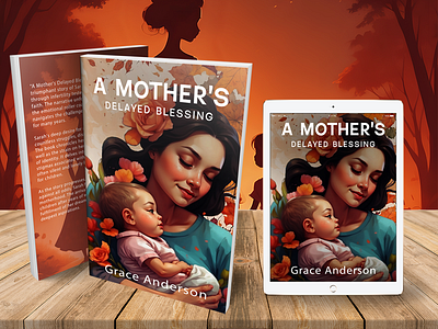 A Mother's Delayed Blessing Book Cover amazon kdp cover book cover book cover design book cover mockup ebook cover ebook cover design graphic design paperback