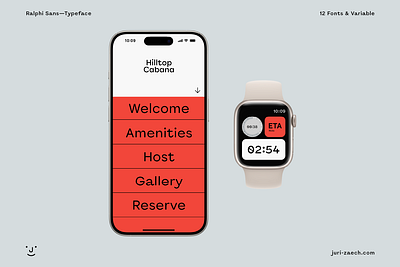 Ralphi Sans Variable Typeface app design font interface iphone jurizaech screen type typeface typography ui variable watch