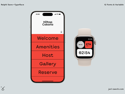 Ralphi Sans Variable Typeface app design font interface iphone jurizaech screen type typeface typography ui variable watch