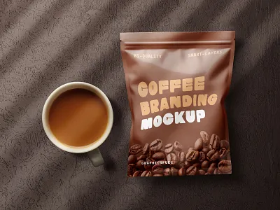 Coffee Packaging Branding Mockup premium