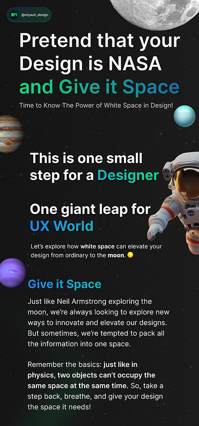 The Power of White Space in Design🧑‍🚀 astronaut design designer site stude ui ux web webdesign white space