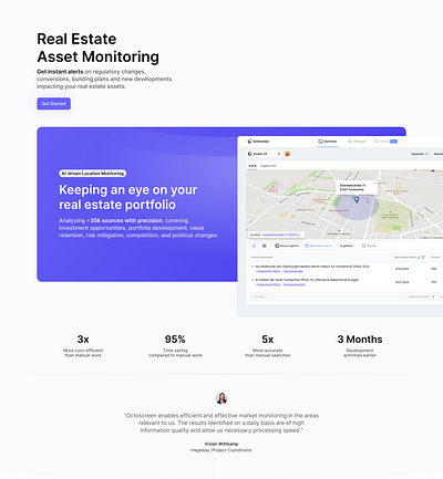 Page section - Website Design app blue cta design monitoring product purple real estate saas section sections sector web design