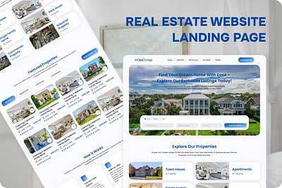 Real Estate Website Landing Page creative creative page design design figma figma design homepage landing page page real estate real estate design ui ux