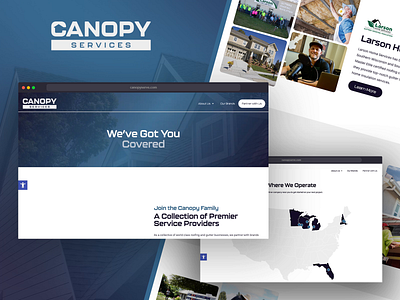 Canopy Services - New Website Design & Build branding design ui ux web design