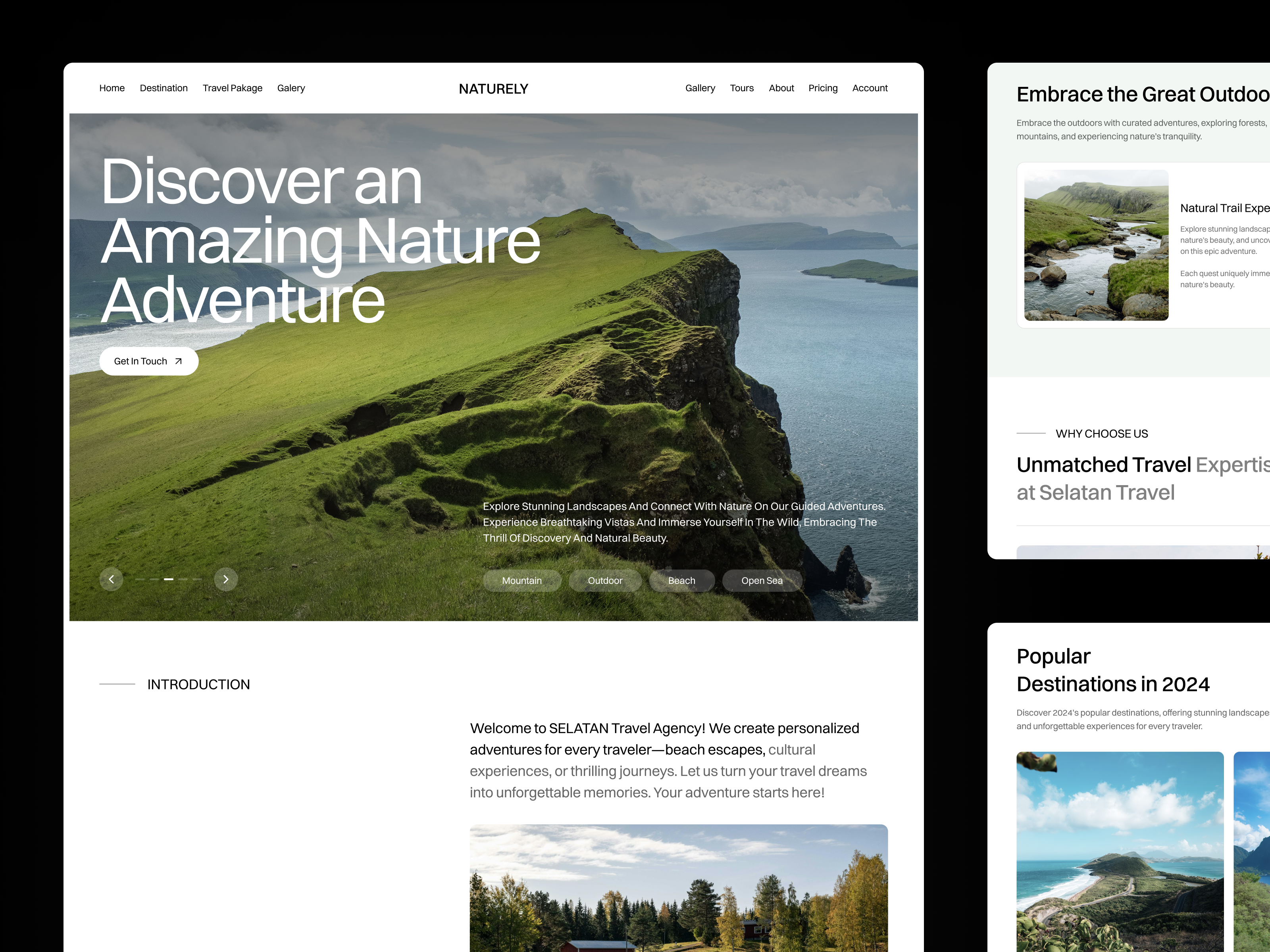 Example of Travel Landing Page