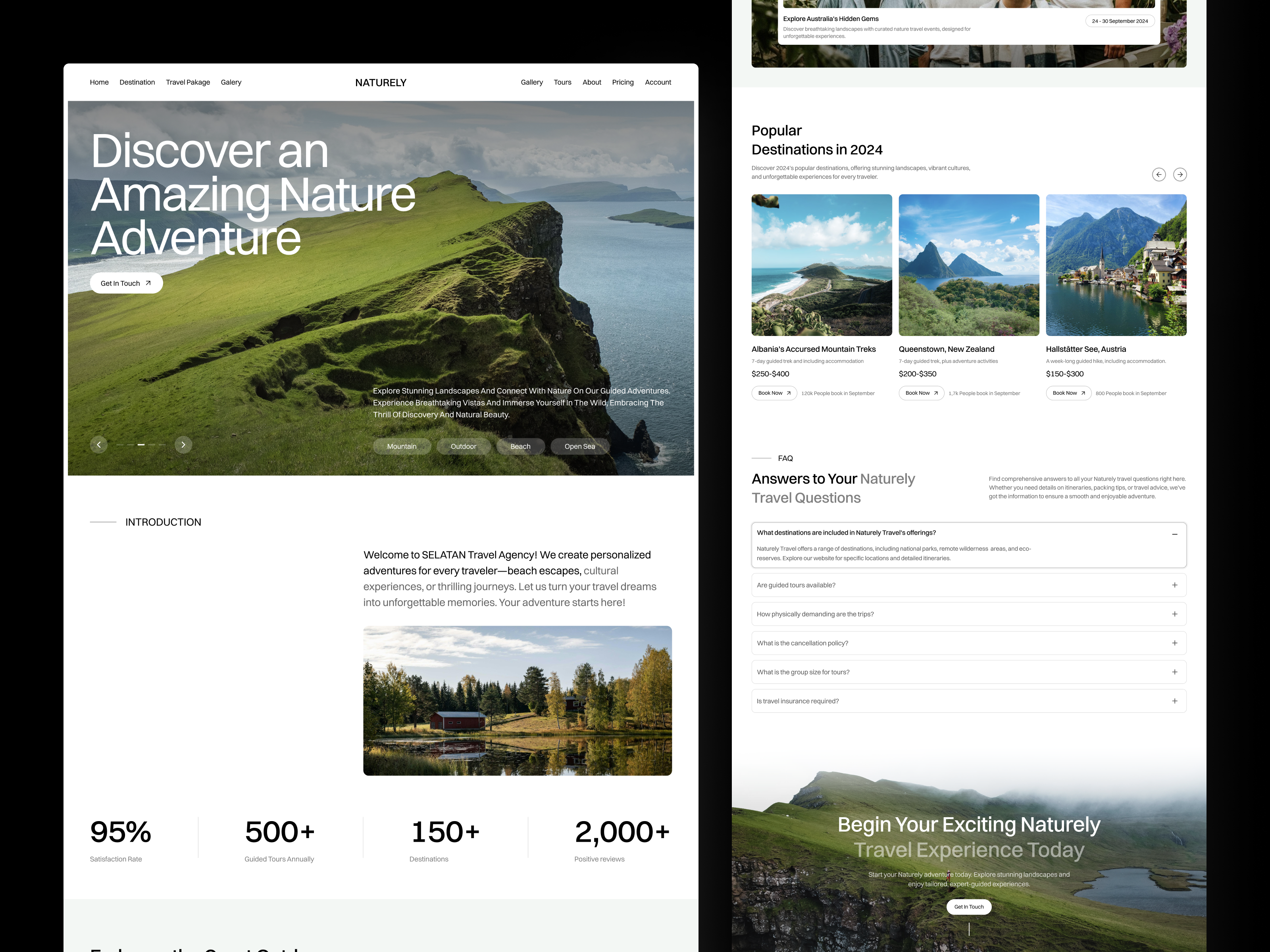 Example of Travel Landing Page