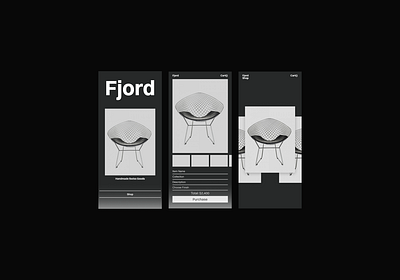 FJORD Mobile Screens design ecommerce figma graphic design ui web