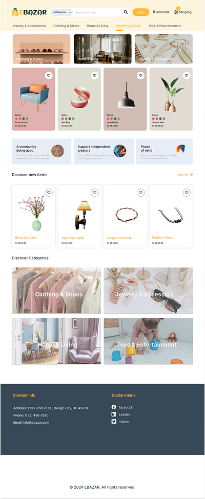 EBAZAR ECOMMERCE WEBAPP DESIGN 3d animation branding graphic design logo motion graphics ui