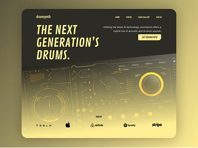 The Next Generation's Drums Landing Page Design branding business design figma figmadesign graphic design illustration logo typography ui web webdesign