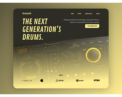 The Next Generation's Drums Landing Page Design branding business design figma figmadesign graphic design illustration logo typography ui web webdesign