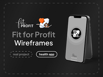 App Wireframes for Fit for Profit App app design figma google sheet ui ui design userflows ux ux design ux research wireframes