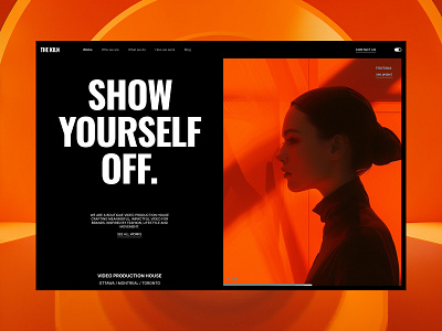 First Screen / THE KILN clean layout minimalism orange typography ui uiux ux video web web design