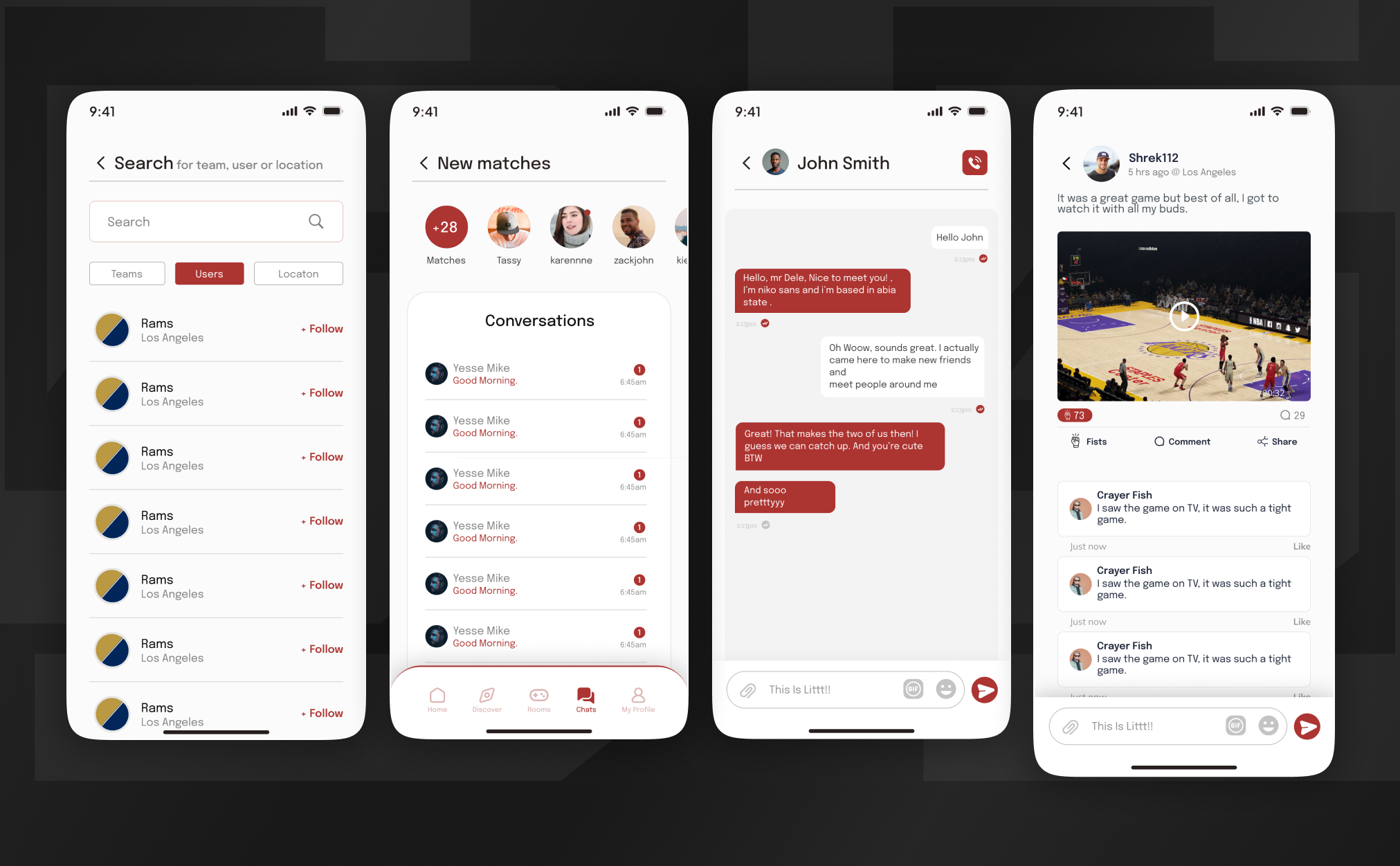 Social Sports App Design for GameDay by Muhammad Abdullah • UI