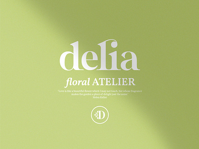 DELIA | LOGO brand design brand identity branding floral atelier floral branding floral logo flower logo logo logo design