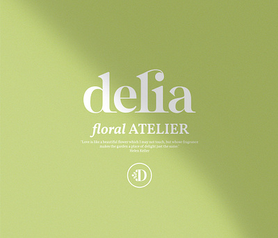 DELIA | LOGO brand design brand identity branding floral atelier floral branding floral logo flower logo logo logo design