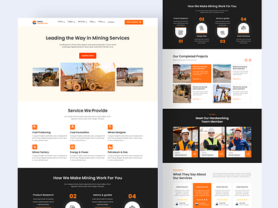 Mining Service Website - Landing Page figma landing page figma template home page design landing page landing page design landing page ui mining mining home page mining landing page mining landing page figma mining service mining service template mining service website mining template mining web design mining web template mining website web design web template website design