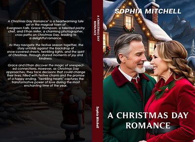 Christmas Day Romance Book Cover amazon kdp cover book cover book cover design book cover mockup ebook cover ebook cover design graphic design paperback