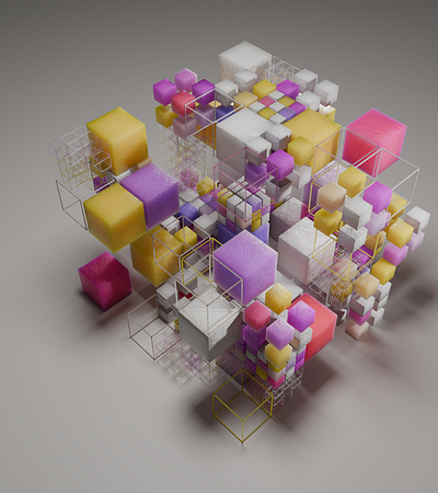 Cubes Geometrical Nodes Setup 3d blender geometry nodes graphic design