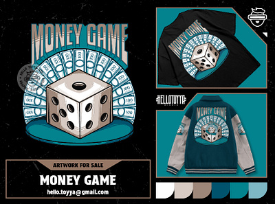 Money game illustration for t-shirt artwork artwork for sale branding clothing brand game illustration marketing merchandise minimalist design mockup money money game retro design sticker design streetwear tshirt design varsity design vintage