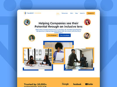 Website Design for Talent Vision figma figma website ui ux web web design website website design