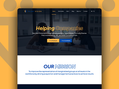 Website Design for Talent Vision design figma figma design ui ui design ux web web design website website design