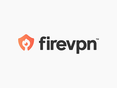 FireVPN - Branding & Logo Design app app logo brand brand design brand identity branding figma gradient logo logo design logomark orange red tech logo ui vpn vpn logo