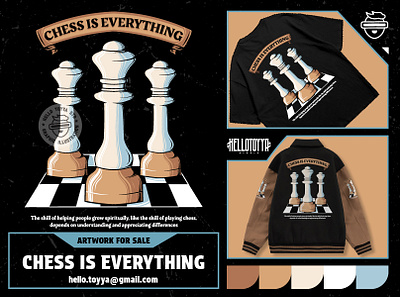 (DESIGN FOR SALE) Chess is everything. design for t-shirt artwork for sale badge design branding chess clothing event game graphic design illustration logo marketing minimalist design minimalist tshirt retro design streetwear tshirt tshirt design