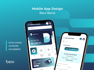 Mobile App Design - Bevi Bank app banco bevi bank designer de produto fintech mobile app ux designer ux ui designer