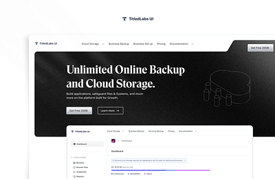 A Cloud Storage Page - TitledLabs UI branding design graphic design illustration logo product product design typography ui uidesign