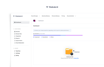 Cloud Storage Dashboard - TitledLabs UI branding design graphic design illustration logo motion graphics product product design typography ui uidesign