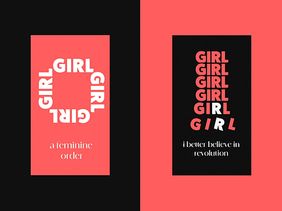 GIRL // IDER - LYRIC VIDEO motion motion design motion graphics pink typography