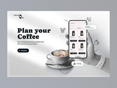 Plan your coffee appdesign coffeeapp dribbblenew hype4academy squareplanet swiftui