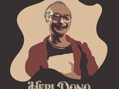 Heri Dono abstract artist artistic design graphic design illustration indonesia modern old painting potrait self simple vintage