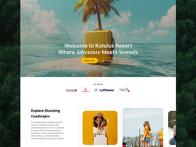 Relaxation Resort website homepage design homepage landing pge ui uiux ux website