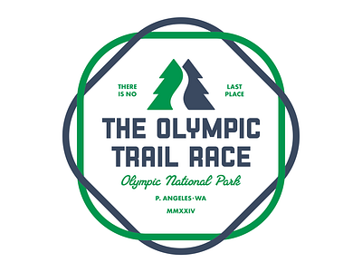 The Olympic Trail Race badge logo design brand identity branding design event logo graphic design logo logotype race logo simple badge simple logo tree logo visual identity