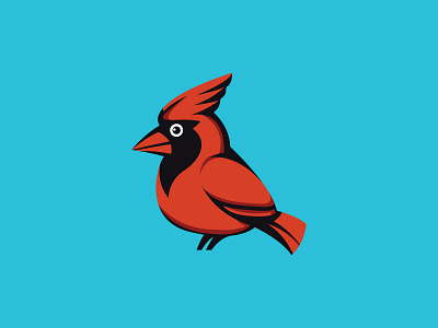 Cardinal Bird Logo abstract bird branding cardinal cute design emblem geometric icon identity illustration logo mark mascot nature red sports symbol vector vibrant