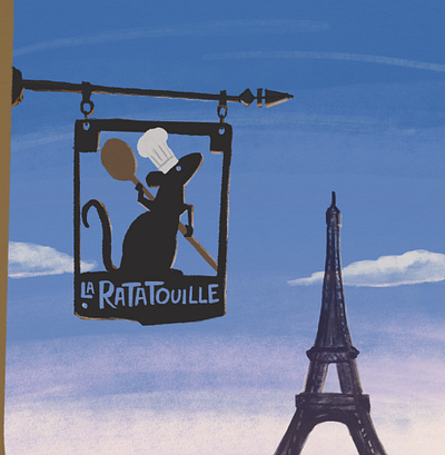 La Ratatouille disney draw paris pixar procreate ratatouille restaurant