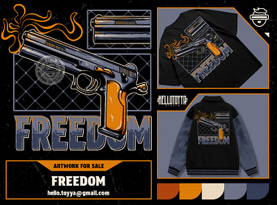 Freedom. T-shirt design | available for sale apparel artwork for sale branding clothing crime freedom graphic design illustration logo minimalist tshirt modern police retro safe streetwear tshirt design vintage