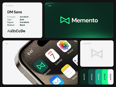 Memento - Brand identity design brand design brand guideline brand identity branding creative design dribbble figma graphic design idea illustrator inspiration logo uiux visual identity