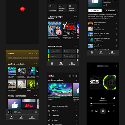 YT Music - User Interface iOS and Android android apps ios kits ui