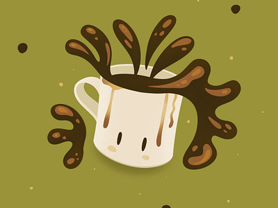 Little Coffee Guy cartoon character coffee drawing illustration mug procreate