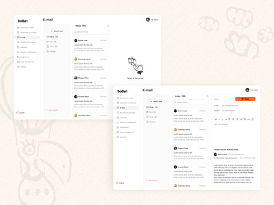 E-mail Desktop UI crm design desktop e mail email ui ui design