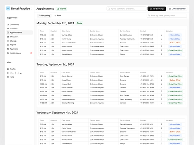 Upcoming Appointment Schedule app app design b2b booking calendar clinic desktop ehr emr event interaction patient product design saas scheduling software ui ux web web app