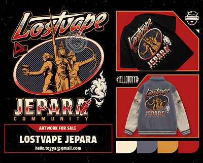 Lostvape community. Design illustration for t-sirt artwork for sale branding clothing community graphic design illustration jepara kartini logo lost smoke tshirt design vape