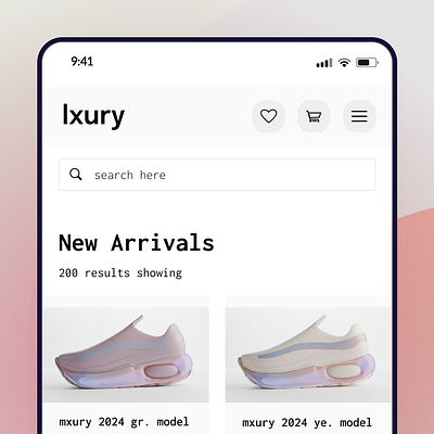 Luxury Shoe Brand Mobile App 3d 3d design figma icon design ui user experience user interface ux