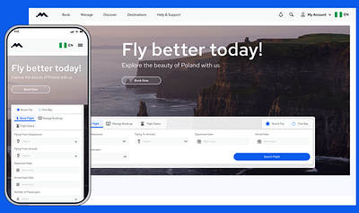 Airline Landing Page Design figma icon design ui ui design user experience user interface ux design