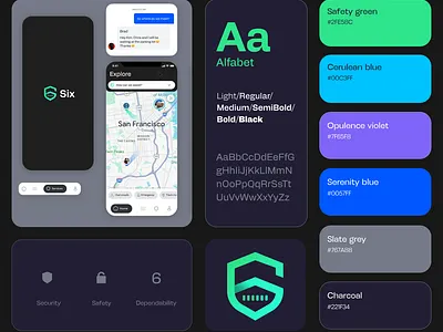 Six Brand Guidelines app design brand guidelines branding concierge logo design security ui ux