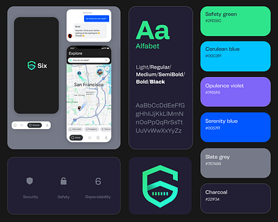 Six Brand Guidelines app design brand guidelines branding concierge logo design security ui ux