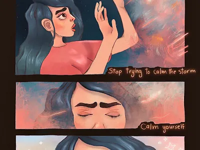 Calm yourself down. 2d art 2d artist 2d drawing 2d illustration 2d painting art artist digital art digital artist digital sketch graphic illustration illustration art illustration books procreate sketch storytelling art